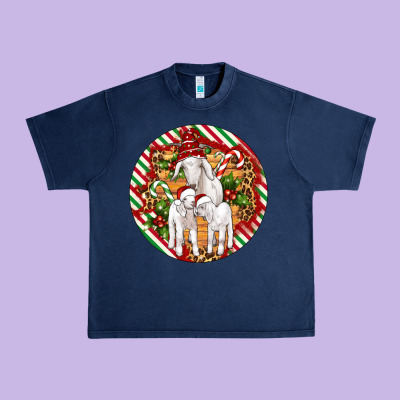 Christmas Goat Family Ornament Urban Heavy Tee Designed By Artiststas