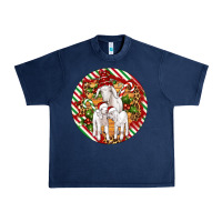 Navy christmas goat family ornament Urban Heavy Tee - Artiststas