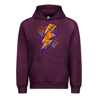 Mauve Wine basketball lightning bolt Urban Hoodie - Zillion Design Studio