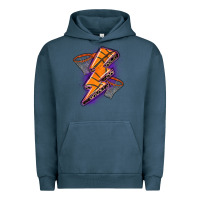 Pigment Midnight Navy basketball lightning bolt Urban Hoodie - Zillion Design Studio