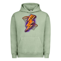 Pigment Oil Green basketball lightning bolt Urban Hoodie - Zillion Design Studio