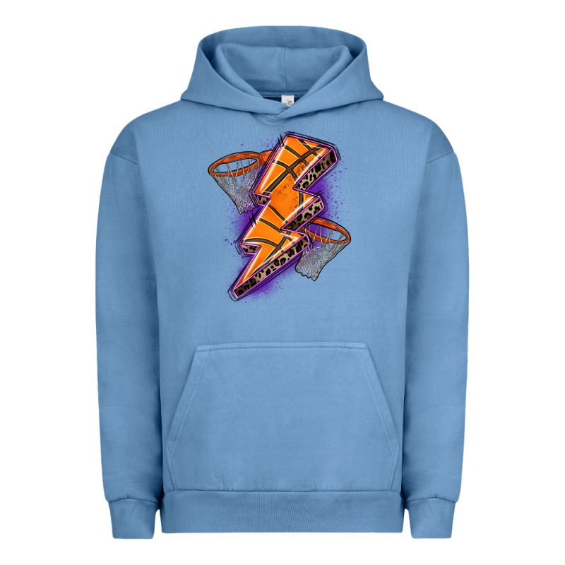 Basketball Lightning Bolt Urban Hoodie by Zillion Design Studio | Teevron