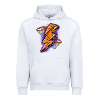 White basketball lightning bolt Urban Hoodie - Zillion Design Studio
