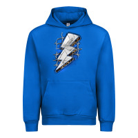 Cobalt volleyball lightning bolt Urban Hoodie - Zillion Design Studio