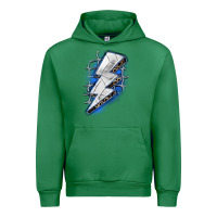 Emerald volleyball lightning bolt Urban Hoodie - Zillion Design Studio