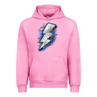 Fuchsia Pink volleyball lightning bolt Urban Hoodie - Zillion Design Studio