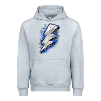 Heather Grey volleyball lightning bolt Urban Hoodie - Zillion Design Studio