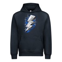 Navy volleyball lightning bolt Urban Hoodie - Zillion Design Studio