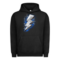 Pigment Black volleyball lightning bolt Urban Hoodie - Zillion Design Studio