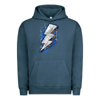 Pigment Midnight Navy volleyball lightning bolt Urban Hoodie - Zillion Design Studio