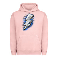 Pigment Salmon volleyball lightning bolt Urban Hoodie - Zillion Design Studio