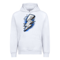 White volleyball lightning bolt Urban Hoodie - Zillion Design Studio
