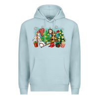 Blue Mist christmas trees with baseball Premium Hoodie - Zillion Design Studio