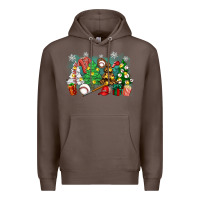 Coffee christmas trees with baseball Premium Hoodie - Zillion Design Studio