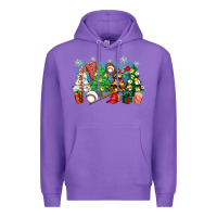 Purple christmas trees with baseball Premium Hoodie - Zillion Design Studio
