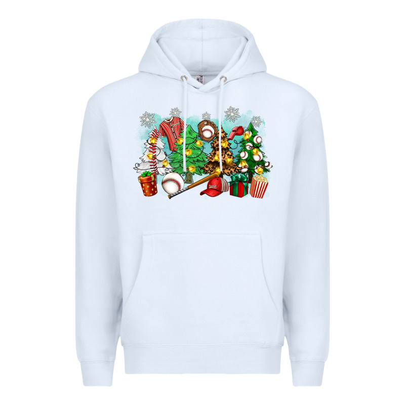 Christmas Trees With Baseball Premium Hoodie by Zillion Design Studio | Teevron