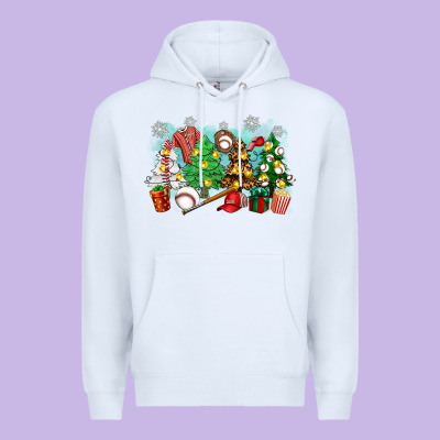 Christmas Trees With Baseball Premium Hoodie Designed By Zillion Design Studio