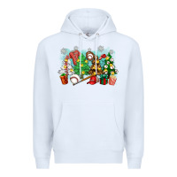 White christmas trees with baseball Premium Hoodie - Zillion Design Studio