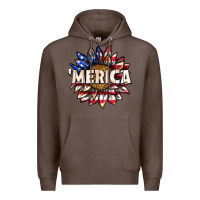 Coffee merica with sunflower Premium Hoodie - texasbilliewilder