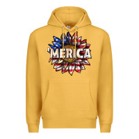 Mustard merica with sunflower Premium Hoodie - texasbilliewilder