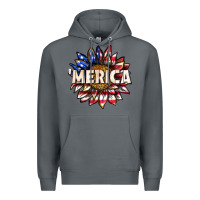 Rock merica with sunflower Premium Hoodie - texasbilliewilder