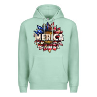 Seafoam merica with sunflower Premium Hoodie - texasbilliewilder