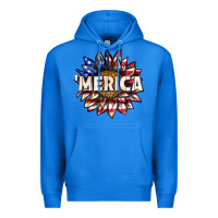 True Royal merica with sunflower Premium Hoodie - texasbilliewilder
