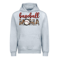 Heather Grey baseball mama with leopard Urban Hoodie - texasbilliewilder