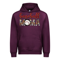Mauve Wine baseball mama with leopard Urban Hoodie - texasbilliewilder