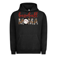 Pigment Black baseball mama with leopard Urban Hoodie - texasbilliewilder