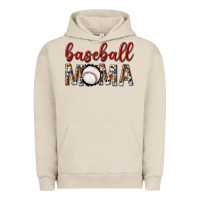 Pigment French Oak baseball mama with leopard Urban Hoodie - texasbilliewilder