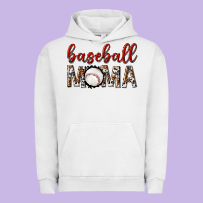 Urban Hoodie baseball mama with leopard