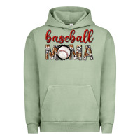 Pigment Oil Green baseball mama with leopard Urban Hoodie - texasbilliewilder