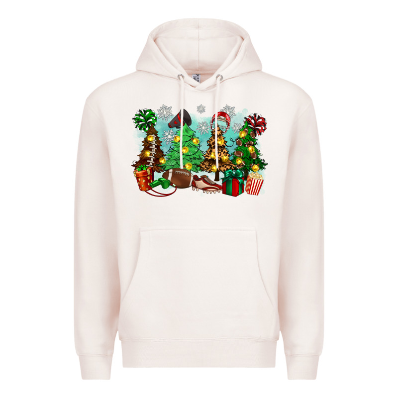 Christmas Trees With Football Premium Hoodie by Zillion Design Studio | Teevron