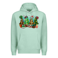 Seafoam christmas trees with football Premium Hoodie - Zillion Design Studio