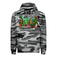 Slate Camo christmas trees with football Premium Hoodie - Zillion Design Studio