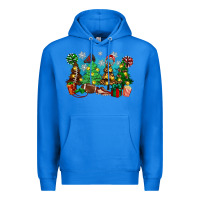 True Royal christmas trees with football Premium Hoodie - Zillion Design Studio