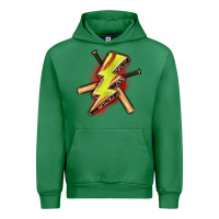 Emerald softball lightning bolt Urban Hoodie - Zillion Design Studio