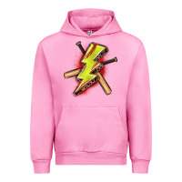 Fuchsia Pink softball lightning bolt Urban Hoodie - Zillion Design Studio