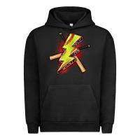 Pigment Black softball lightning bolt Urban Hoodie - Zillion Design Studio