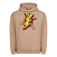 Pigment Burro softball lightning bolt Urban Hoodie - Zillion Design Studio