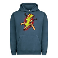 Pigment Midnight Navy softball lightning bolt Urban Hoodie - Zillion Design Studio