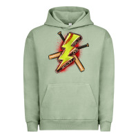 Pigment Oil Green softball lightning bolt Urban Hoodie - Zillion Design Studio