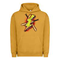 Pigment Peanut Butter softball lightning bolt Urban Hoodie - Zillion Design Studio