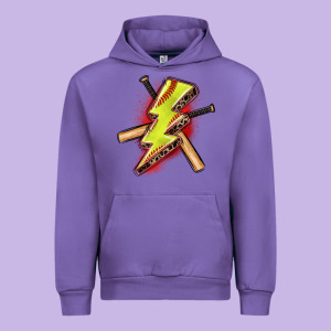 Softball Lightning Bolt Urban Hoodie Designed By Zillion Design Studio