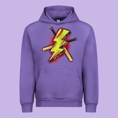 Urban Hoodie softball lightning bolt