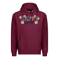 Burgundy happy easter daisys Premium Hoodie - RanaPortraitStore