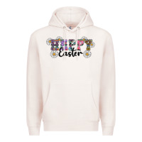 Pale Pink happy easter daisys Premium Hoodie - RanaPortraitStore