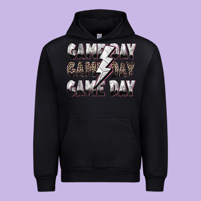 Urban Hoodie game day game day volleyball lightning bolt