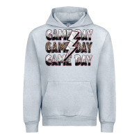 Heather Grey game day game day volleyball lightning bolt Urban Hoodie - Zillion Design Studio
